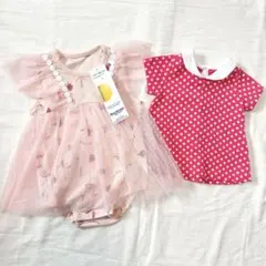 プチバトー 美品＋ムージョンジョン 新品ロンパース セット 70 まとめ売り