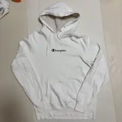 チャンピオン　M パーカー　裏起毛　白　ホワイト　メンズ　フード