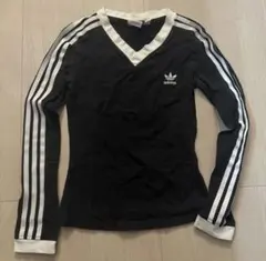 BABYMONSTER アヒョン着用 adidas ロンＴ 黒 白 サイズＳ