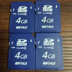 BUFFALO SDHCカード 4GB 4枚セット