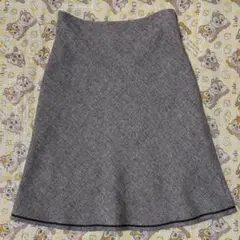 UNTITLED ツイード グレー フレアスカート サイズ2 アンタイトル