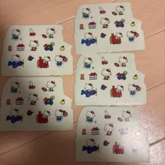 ハローキティ　Hello Kitty 昭和レトロシール　まとめ売り　5枚セット