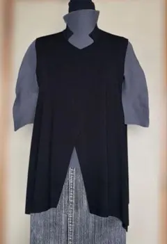 HIROKO KOSHINO コシノ　ヒロコ　ジレ　ベスト　ブラック