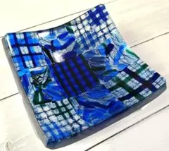 佐藤万里子作　ビンテージ　硝子皿 佐藤万里子作 ビンテージ 硝子皿