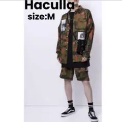 【美品】完売 Haculla ハキュラ シャツ 総柄 カモ柄 迷彩 マルチカラー