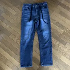 裏毛ロングパンツ ウエストゴムパンツ デニムパンツ Mサイズ