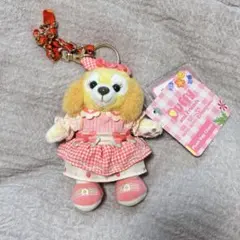 香港ディズニー　クッキーアン　ぬいぐるみキーチェーン　いちご　スプリング