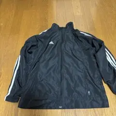 adidas 黒 ジップアップ ウィンドブレーカー