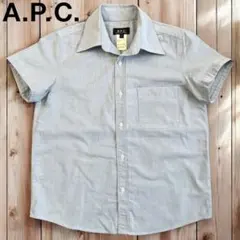 05M948◯ A.P.C. フランス製 半袖 オックスフォード BDシャツ Sのサムネイル