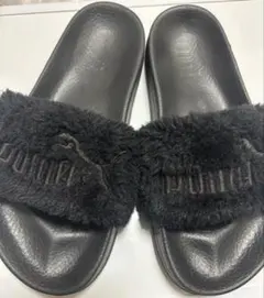 FENTY PUMA by Rihanna ファー　サンダル　ブラック　黒のサムネイル