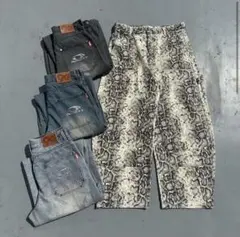 9090 Double Knee Ballon Denim Pants