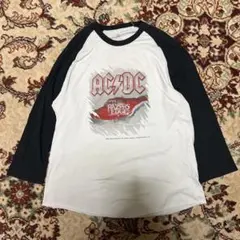 04s AC/DC ツアー　公式　バンド　ミュージック　古着　ラグラン　Tシャツのサムネイル