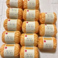 廃盤品 ダイソー マルチカラーヤーン ハニーレモン 13玉