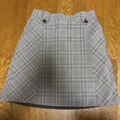 Heather チェックリバーシブルミニスカート