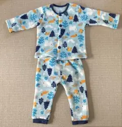 動物柄 フリースベビーパジャマ 上下セット