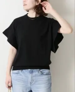 Spick & Span COOLフレアフレンチスリーブプルオーバー　ブラックのサムネイル