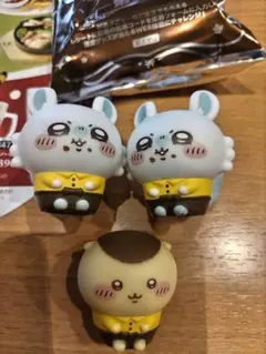 ココス　ソフビ人形　コラボグッズ　モモンガ２個　くりまんじゅう1個