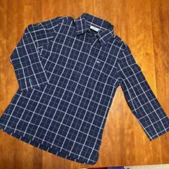 ラコステ　チェックシャツ　七分