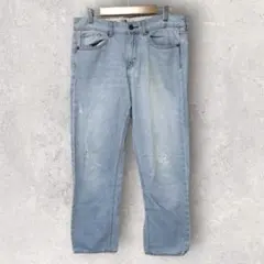 GU L メンズ ストレートデニム デニム ボトムス コットン100%のサムネイル