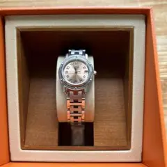 【美品】HERMES（エルメス） クリッパー 腕時計　ピンク ■CL4　210 HERMES】- 仕上済 - ヴィンテージ エルメス クリッパー SS