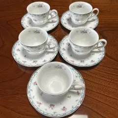 NARUMI 花柄 ティーカップ 5個セット