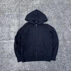 00s old UNIQLO BLACK zip hoodie y2k