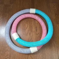 カラフル フラフープ グレー ピンク ブルー