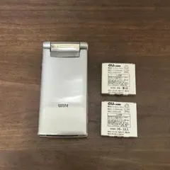 au WIN W53H ホワイト 3Gガラケー KDDI バッテリー2個付き
