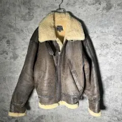 B-3 ヴィンテージジャケット シープスキン 羊革 フライトジャケット ブラウン