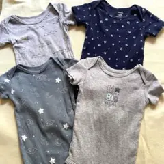 まとめ売り 洗い替え【ベビー肌着ロンパース12ヶ月】4枚セット