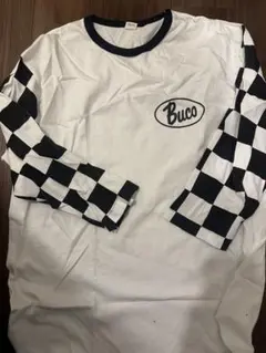 Buco チェッカー柄　ロンT 八分袖　XL
