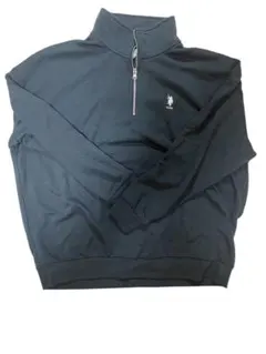 U.S. POLO ASSN. ダークグレー ハーフジップセーター