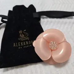 ALEXANDRE DE PARIS カメリア　ピンクフラワー　ヘアバレッタ
