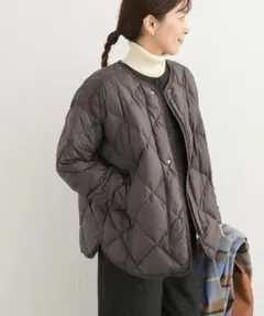 新品◆DOORS◆ライトダウンキルトショートブルゾン《CHARCOAL》