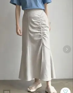 新品未開封　タグ付き　マーメイドスカート　フレア　ロング　ベージュ系　オフィス