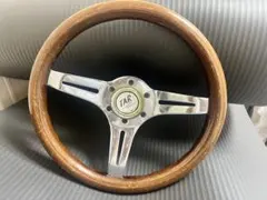 ハンドル ステアリング 革巻き 王冠の刻印 34.5パイ 当時物 旧車 ハンドル ステアリング 革巻き 王冠の刻印 34.5パイ 当時物 旧車