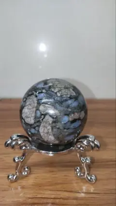 天然石　ケセラストーン(コングロメイト)　スフィア　台座付き