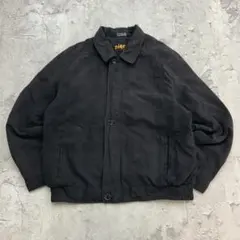 pier 91　スエードジャケット　スイングトップ　ブルゾン　古着　ブラック　M