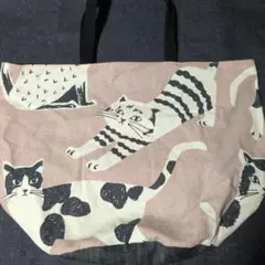○超ドでか○etino エチノ猫柄バケツ型エコバッグ