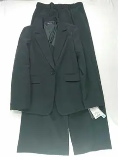 &アッドルージュ レディーススーツセット ブラック系 パンツスーツ Mサイズ