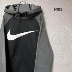 NIKE ナイキ パーカー ビッグロゴ プリント プルオーバー ラグラン S