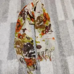 グレンプリンス ストール 花柄　ウール100%