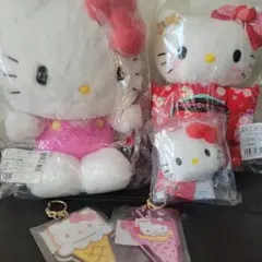 ⚫サンリオハローキティ ぬいぐるみ・キーホルダー　　・5点セット