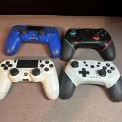 PS4 など　ワイヤレスコントローラー 4点セット