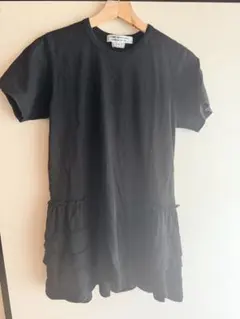 COMME des GARCONS フリル付き半袖Tシャツ ブラック Sのサムネイル