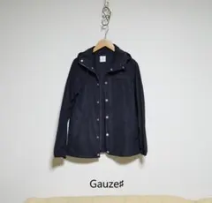Gauze♯　Basic Line ブラック　ダブルジップフード付きパーカー