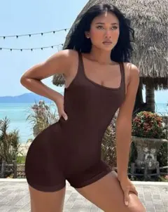 ジムウェア ヨガ スポーツ ロンパース 繋ぎ 海外 レディース ジム タイト