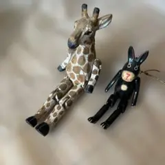 腰かけ　アニマル　キリン　ウサギ？　2個セット