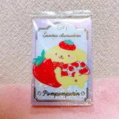 サンリオキャラクターズ　ウエハース10 ポムポムプリン　いちご新聞カード