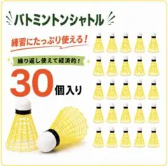 バドミントン シャトル 30個　バッティング　イエロー　羽　練習用　野球のサムネイル